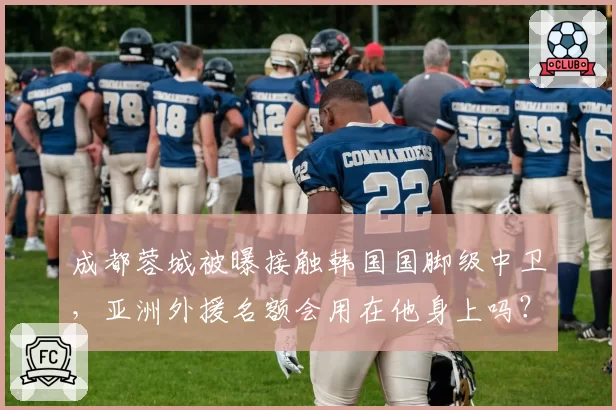 成都蓉城被曝接触韩国国脚级中卫,亚洲外援名额会用在他身上吗?