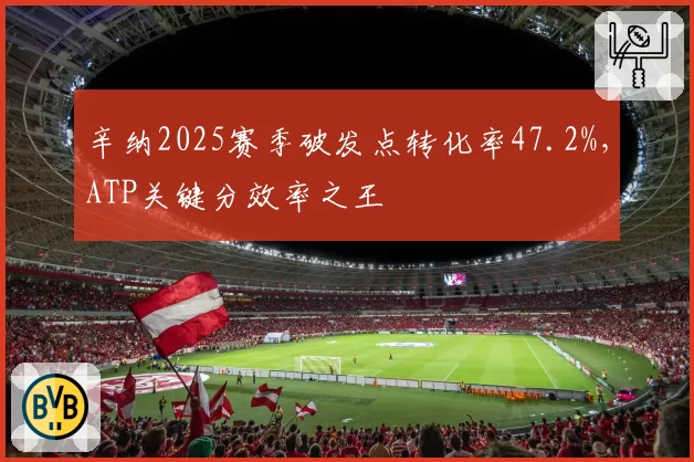 辛纳2025赛季破发点转化率47.2%，ATP关键分效率之王